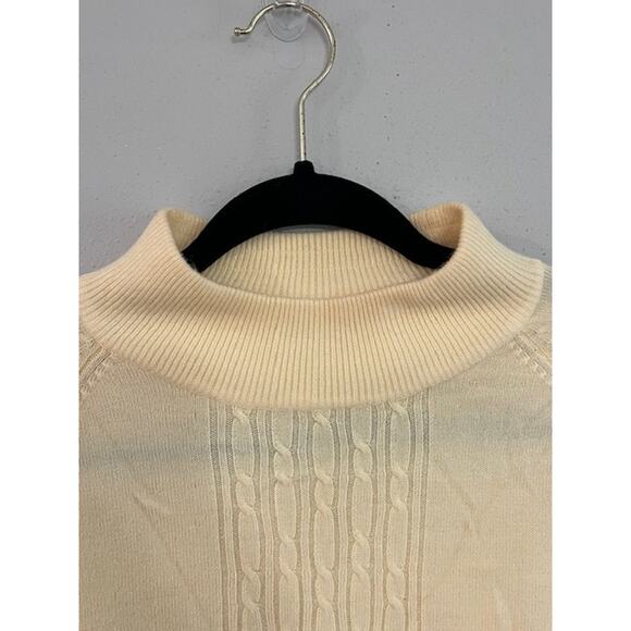 Allison Daley Yellow Sweater, Petite Med, Soft Knit, Spring Layering Essential - Picture 3 of 9